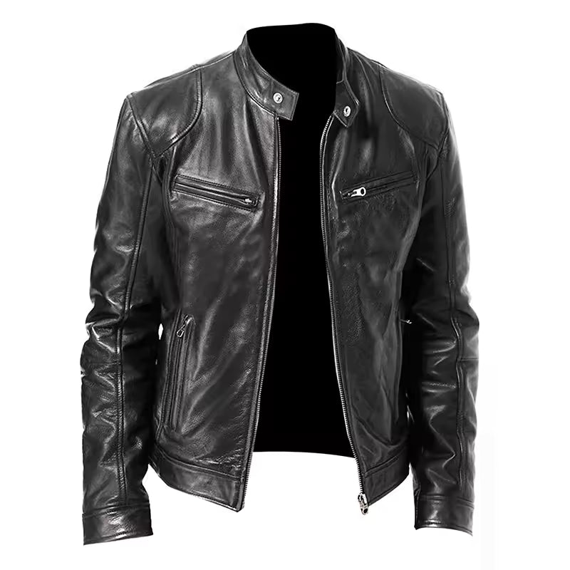 Urban Slim Fit Leather Motorcycle Jacket