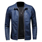 Modern Zip-Up Leather Jacket for Men