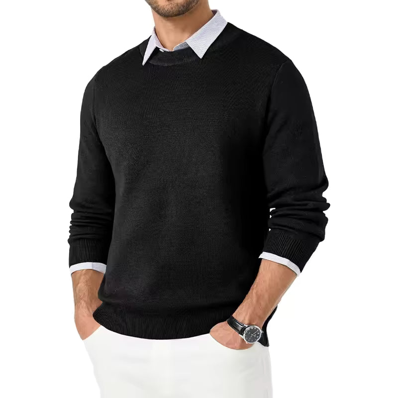 Classic Black Lightweight Pullover for Men
