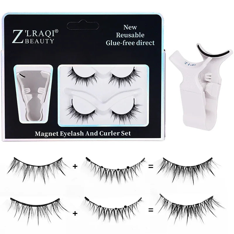 Natural Look in Seconds: Quick and Easy Installation with Reusable Magnetic False Eyelashes