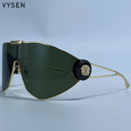 Oversized One-Piece Windproof Mask Sunglasses Women 2025 Luxury Brand