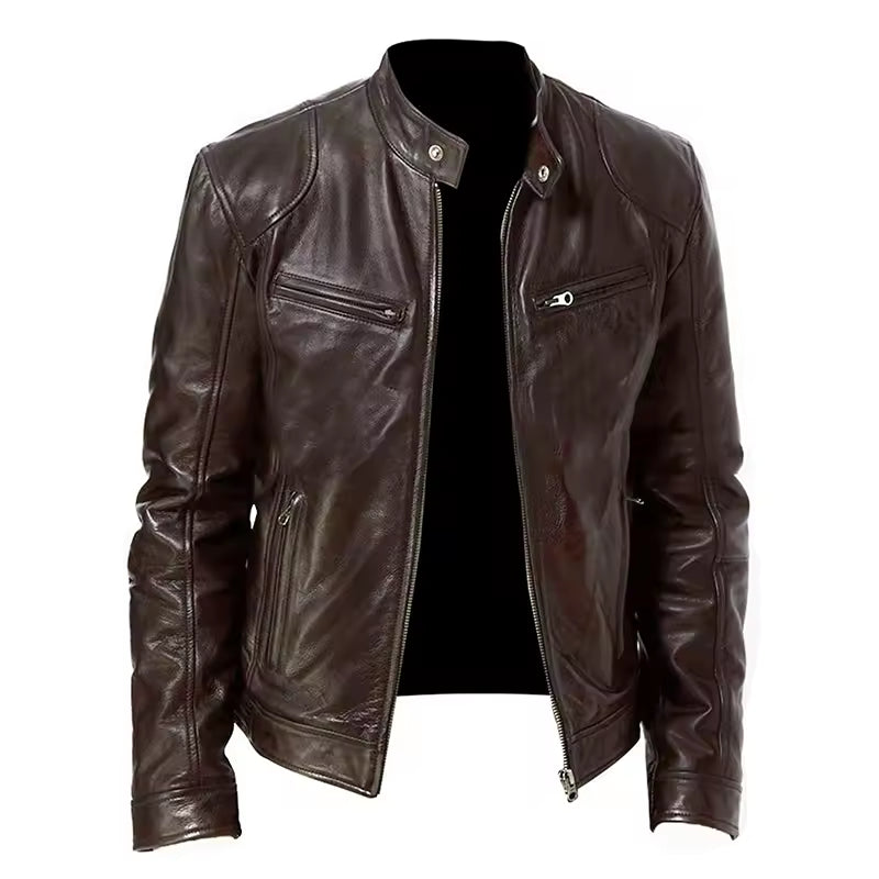 Urban Slim Fit Leather Motorcycle Jacket