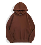 DIY Custom Your Brand LOGO 500GSM Heavy Weight New Autumn Winter Casual Thick Cotton Men's Top Solid Color Hoodies Sweatshirt