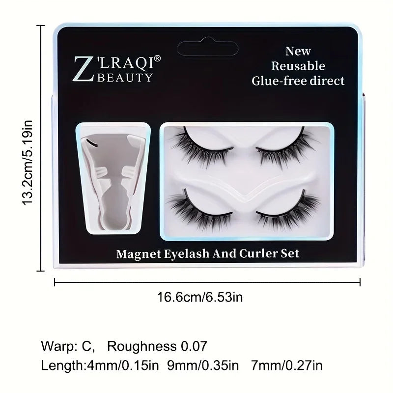 Natural Look in Seconds: Quick and Easy Installation with Reusable Magnetic False Eyelashes