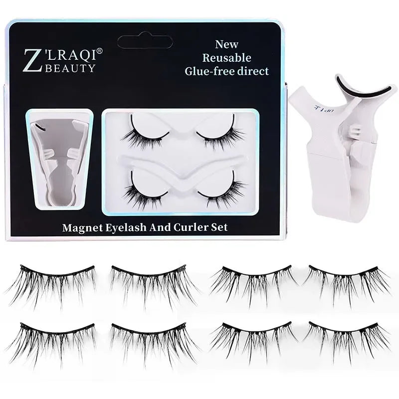 Natural Look in Seconds: Quick and Easy Installation with Reusable Magnetic False Eyelashes