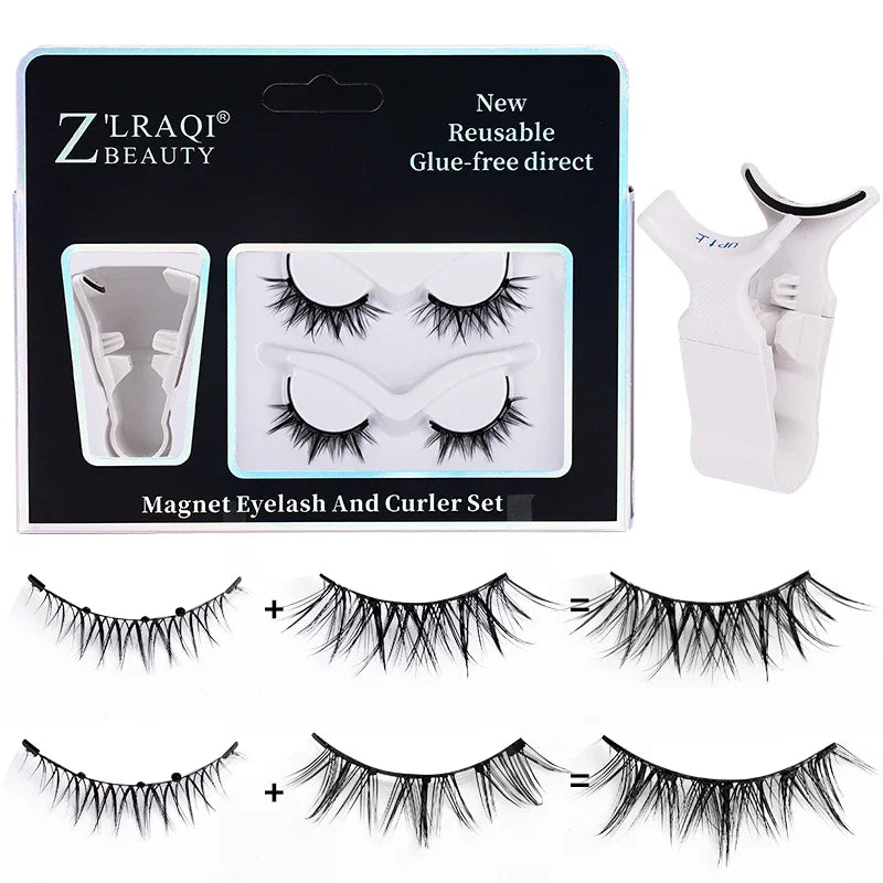Natural Look in Seconds: Quick and Easy Installation with Reusable Magnetic False Eyelashes