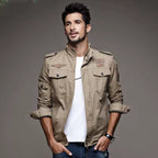 Vintage Inspired Military Combat Jacket for Men