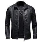 Modern Zip-Up Leather Jacket for Men
